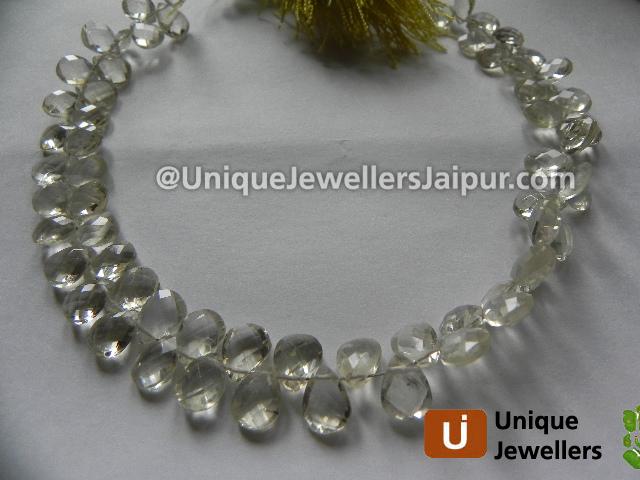 Scapolite Faceted Pear Beads
